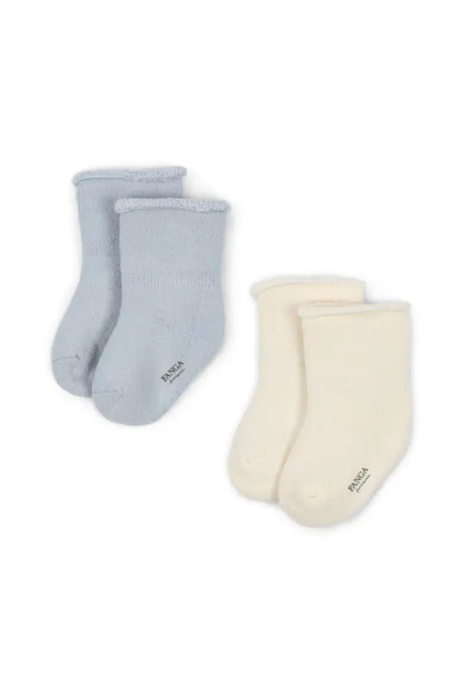 Fanga Vicino Terry Strumpor 2-Pack - Gray dawn - 17-18 | Barnkläder - Strumpor & strumpbyxor - Strumpor | BabyMode
