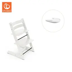 Tripp Trapp Stol & Bricka - Vit/vit | Baby & Barn | BabyMode