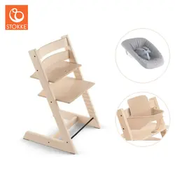 Tripp Trapp Stol inkl. Newborn Set och Babyset - Natural | Baby & Barn | BabyMode