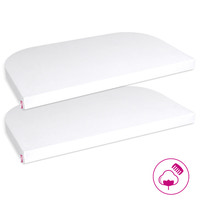Jersey Lakan- Deluxe 2 st. till Bedside Crib Säng orginal - Vit