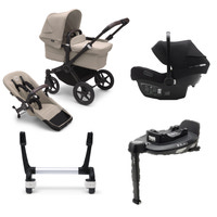 Donkey 5 Mono Black/Desert Taupe + Turtle Air By Nuna Travel System