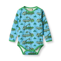 Elstar Långärmad Body - Lastbilar - Pool Blue