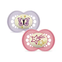 Original Night Silk Napp 16-36 mån 2-pack - Pink | Baby & Barn - Sköta - Nappar | BabyMode