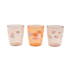 Yummy Mini Glas 3 -pack Happy Clouds - Papaya | Baby & Barn - Äta - Barnserviser | BabyMode