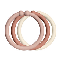 Barnvagnsringar 12-pack - Blush/Woodchuck/Ivory