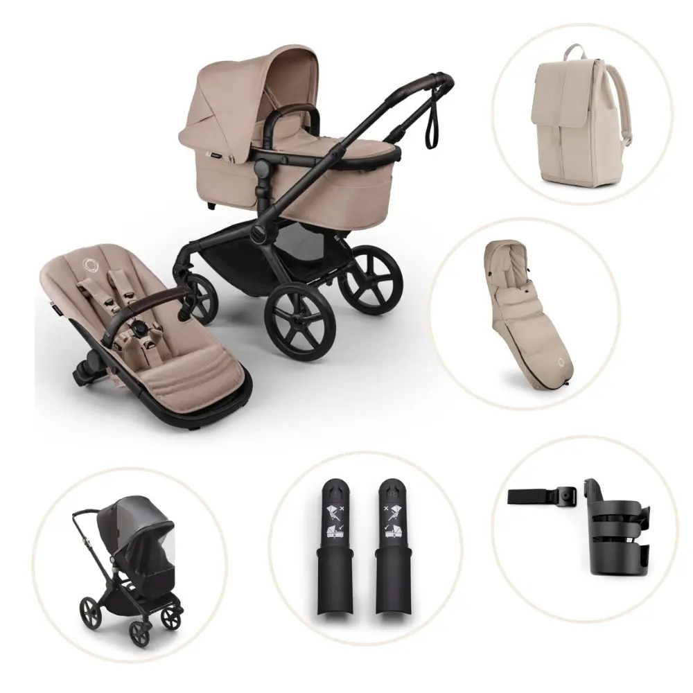 Bugaboo Fox 5 Renew Barnvagn - Desert Taupe Melange/Black
