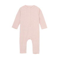 Långärmad Jumpsuit Ribbad - Hushed Violet Melange