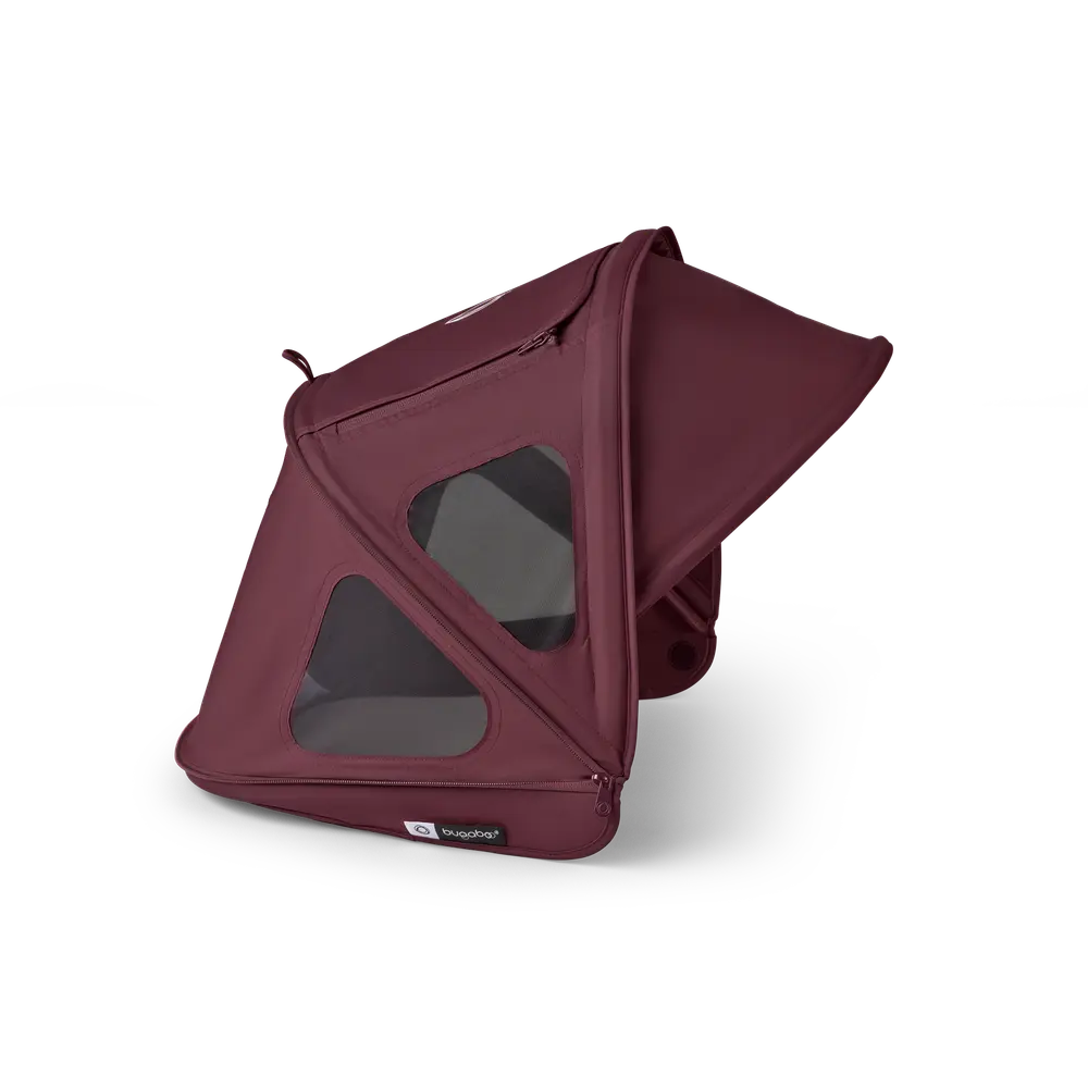 Bugaboo Dragonfly Breezy Sufflett - Dark Cherry | Barnvagnar - Barnvagnstillbehör - Parasoll & suffletter | BabyMode