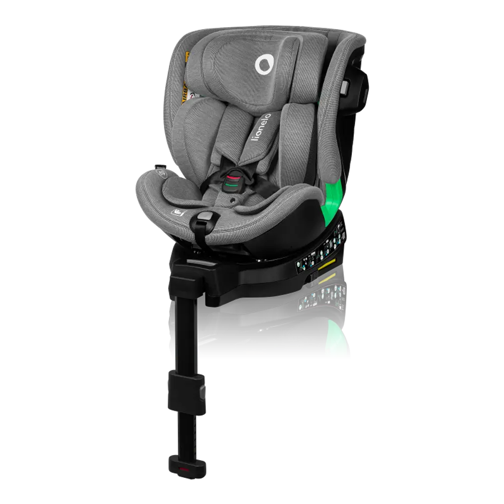 Lionelo Harmony i-Size Bilbarnstol - Grey Concrete Bamboo | Bilbarnstolar - Bakåtvända bilbarnstolar 9-36 Kg | BabyMode
