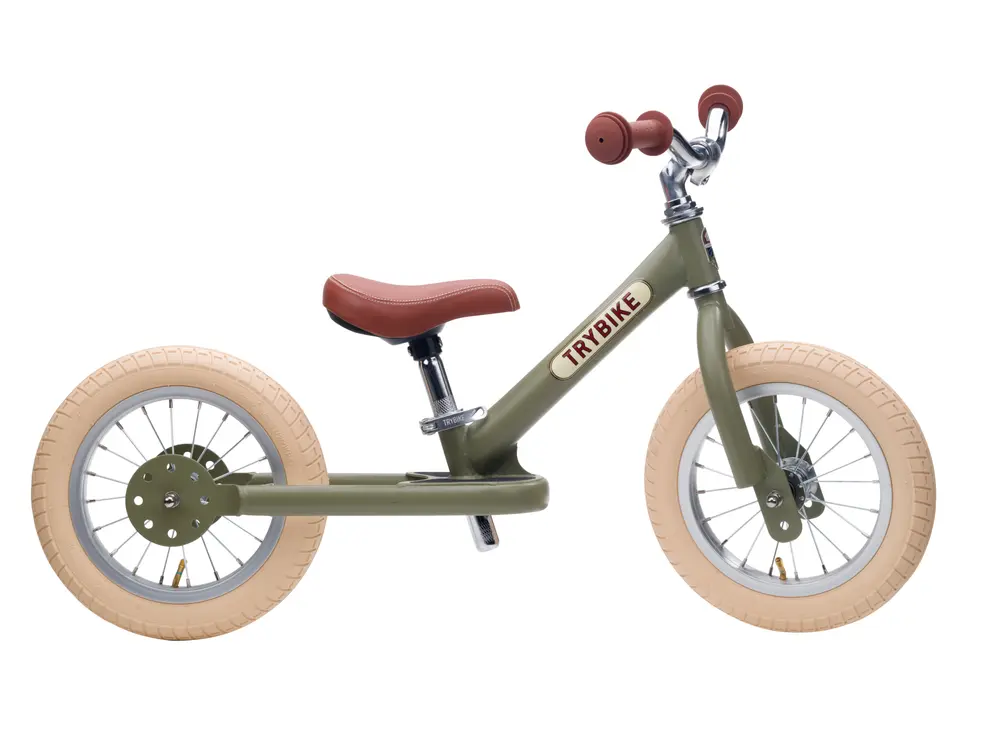 Springcykel 2 Hjul - Vintage Gr&ouml;n