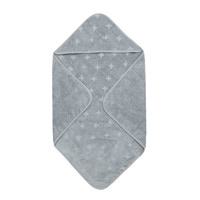 Babyhandduk med huva, 70 x 70 cm - Jasmin blue