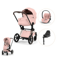 Cybex Priam Style Barnvagn inkl. Cloud T Plus & Bas T - Peach Pink/Rosegold