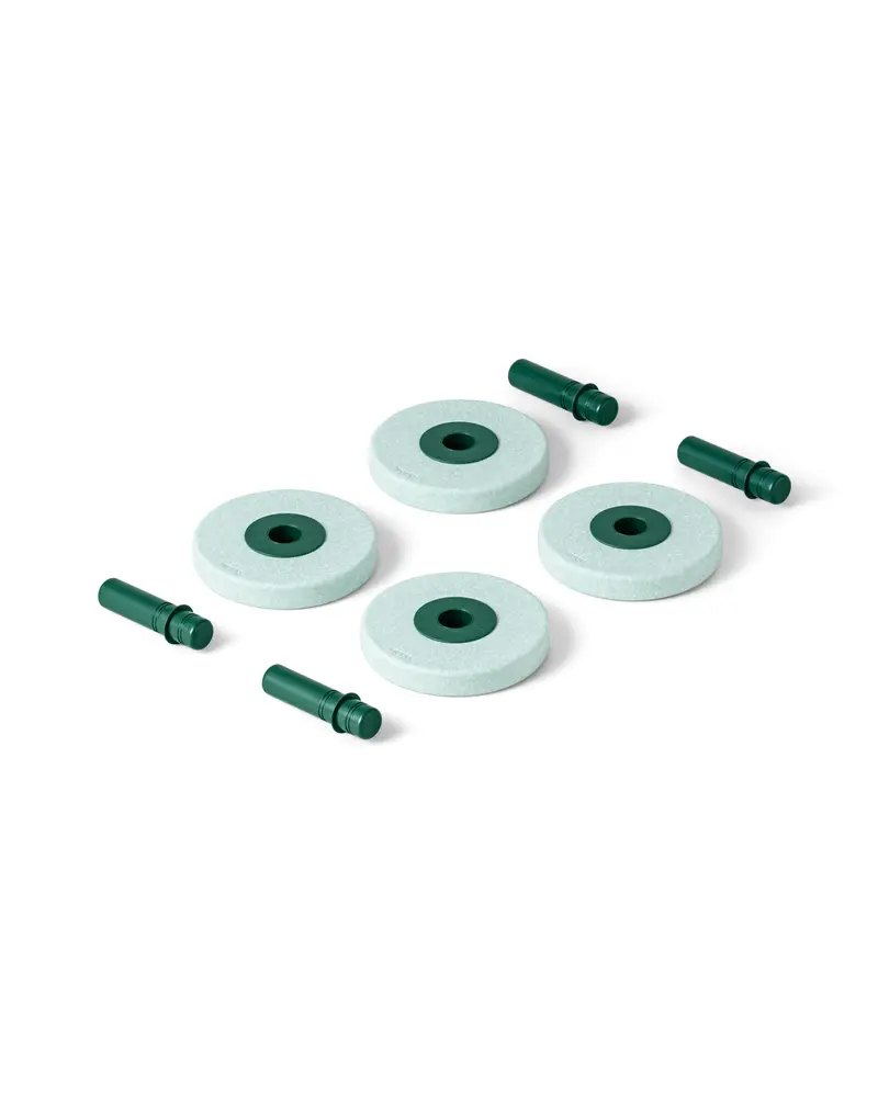 4 x Foam Wheels - Ocean Mint/Forest Green | Leksaker - Aktivitetsleksaker - Motorikleksaker | BabyMode