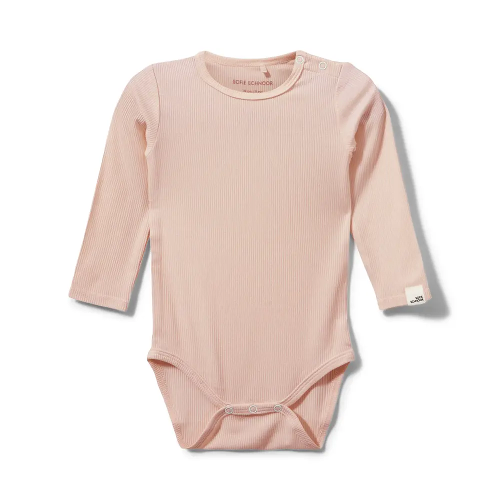 Dicte Långärmad Body - Light Rose - 86 | Barnkläder - Bodys & overaller - Långärmad body | BabyMode