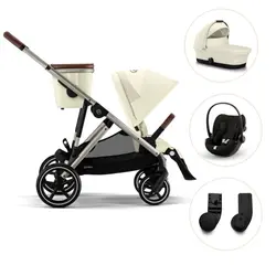 Cybex Gazelle Sittvagn Inkl. Liggdel, Cloud G Babyskydd Och Adapter - Seashell Beige | Barnvagnar | BabyMode