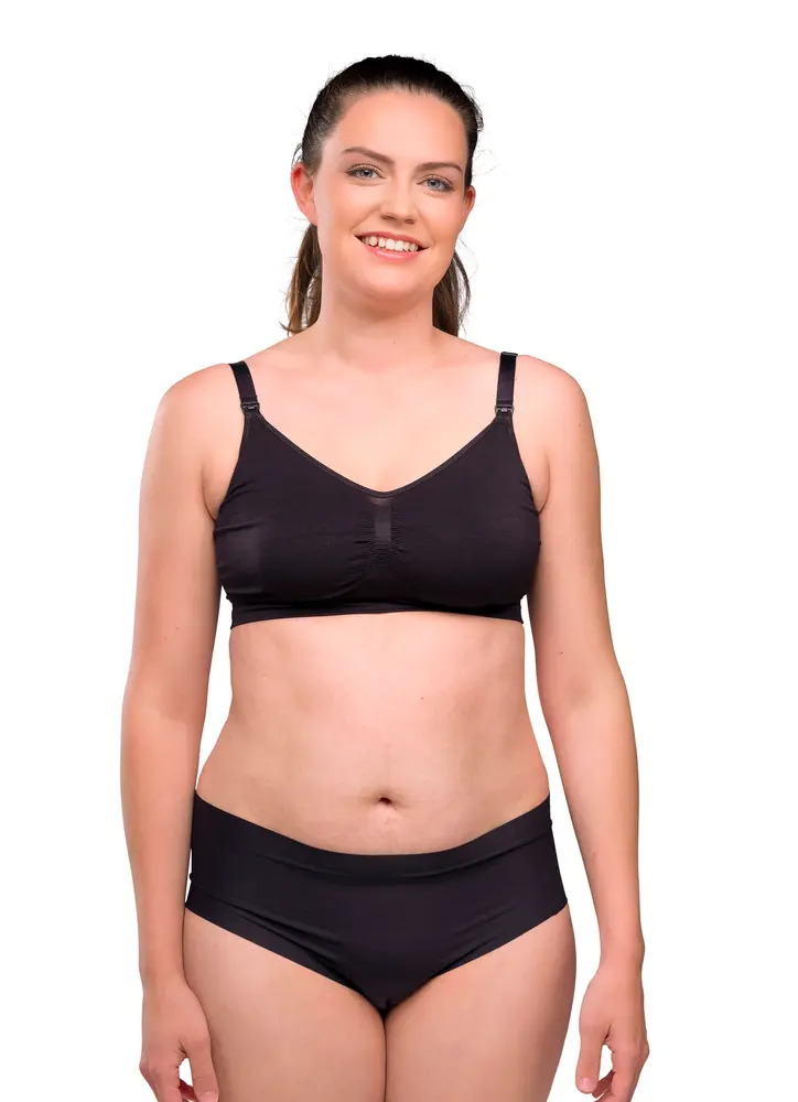 Amningsbh Seamless Svart - Large
