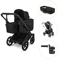 Bugaboo Donkey 6 Barnvagn Med Babynest, Regnskydd Och Mugghållare - Heritage Black/Black