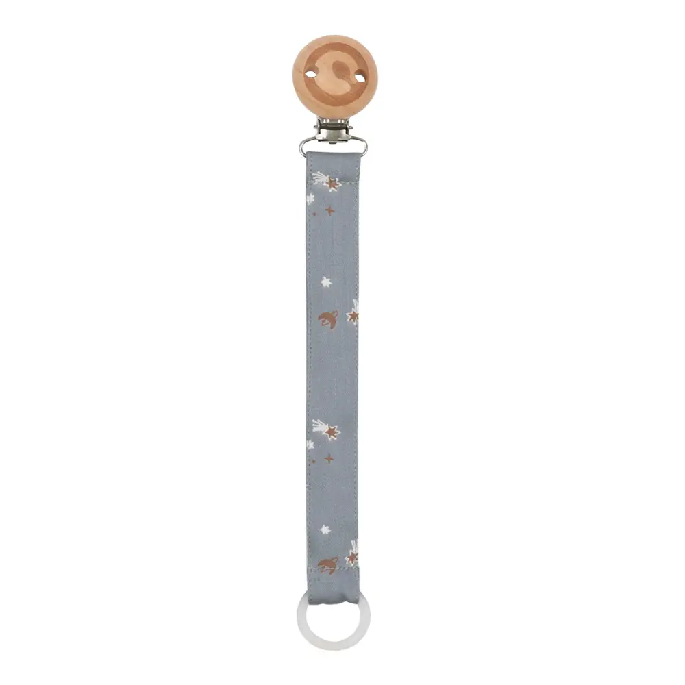 Nappesnöre Stars - Jasmin blue cream/ Walnut | Baby & Barn - Sköta - Napphållare & napplådor | BabyMode