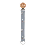 Nappesnöre Stars - Jasmin blue cream/ Walnut