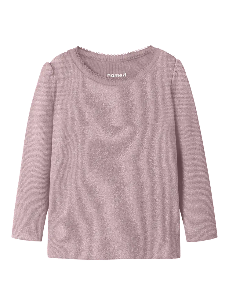 Name It Rosally Slim Tröja - Mauve Shadows - 92