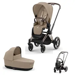 Cybex E-Priam Duovagn - Cozy beige/Rosegold