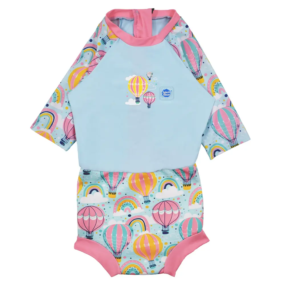 Happy Nappy UV-dräkt - Up & Away Pink - 3-8 MDR. | Barnkläder - Badkläder - Baddräkter & bikinis | BabyMode