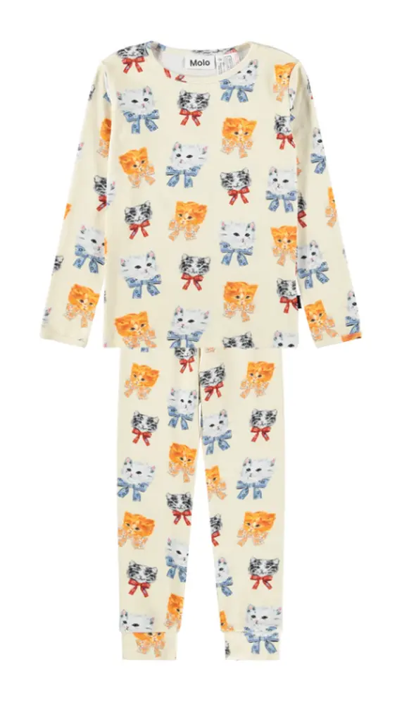 Molo Lue Pyjamas - Retro Kittens - 98