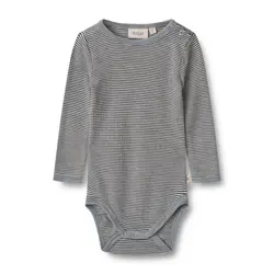Lucca Body Ull - Navy Stripe | Kläder - Ull - Ullbodys | BabyMode