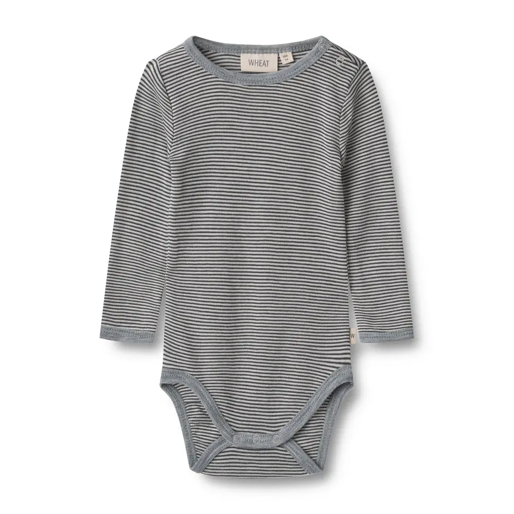 Lucca Body Ull - Navy Stripe - 56 | Barnkläder - Ull - Ullbodys | BabyMode