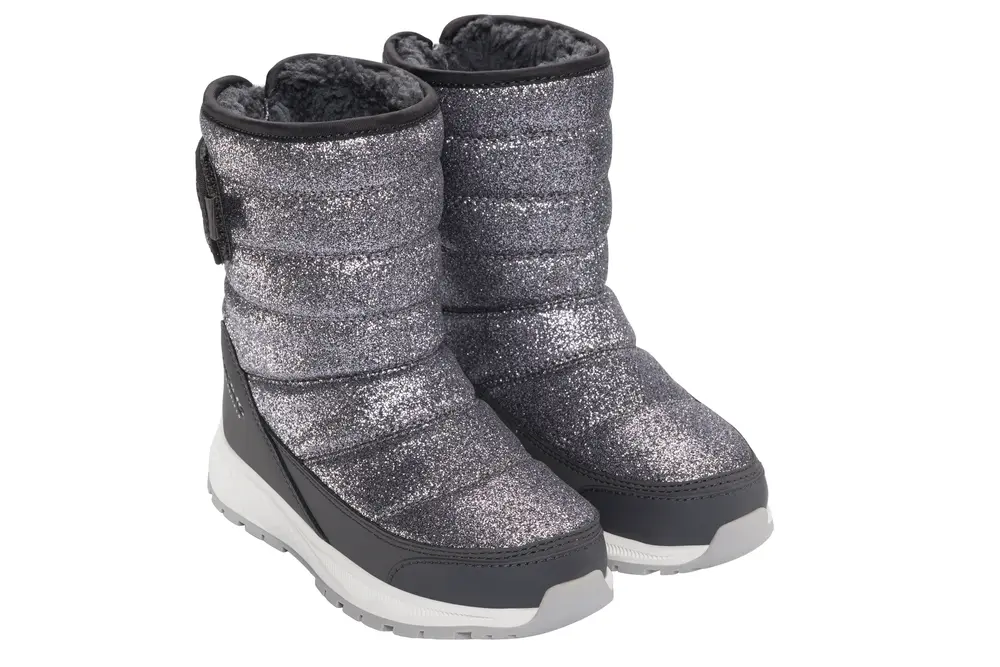 Viking Equip Glitter Warm WP Pull on Vinterkängor - Dark Grey - 26
