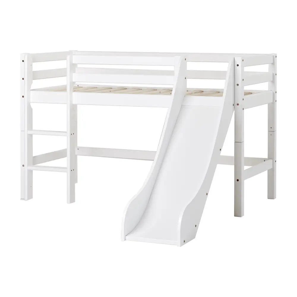ECO Dream Mid-high s&auml;ng 70x160 cm med rutschkana - vit