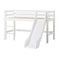 ECO Dream Mid-high säng 70x160 cm med rutschkana - vit