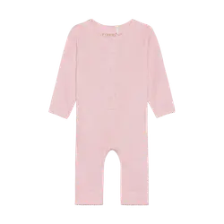Jumpsuit Melange Rib - Bleached Mauve Melange | Kläder - Bodys & overaller - Jumpsuit utan fot | BabyMode