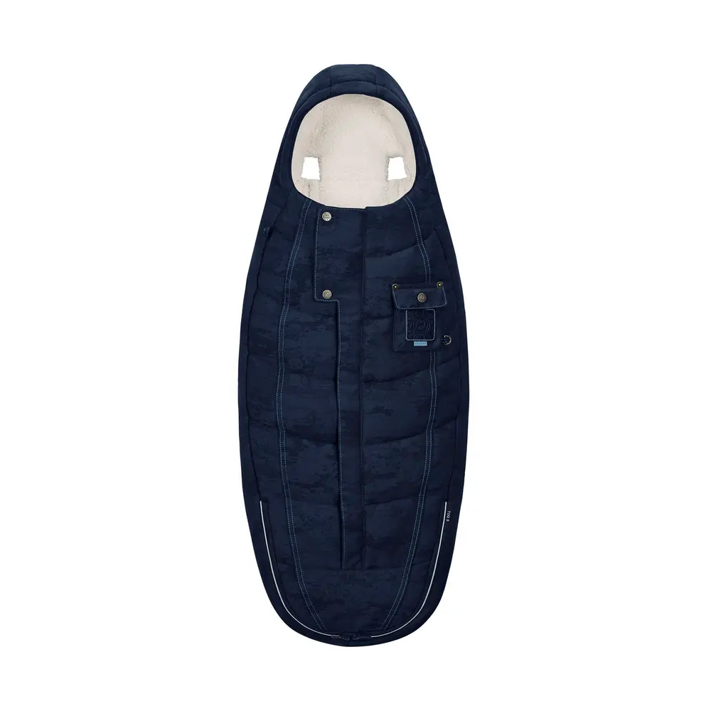 Cybex Platinum Åkpåse - Rebellious Luxury Denim Blue | Barnvagnar - Barnvagnstillbehör - Åkpåsar | BabyMode