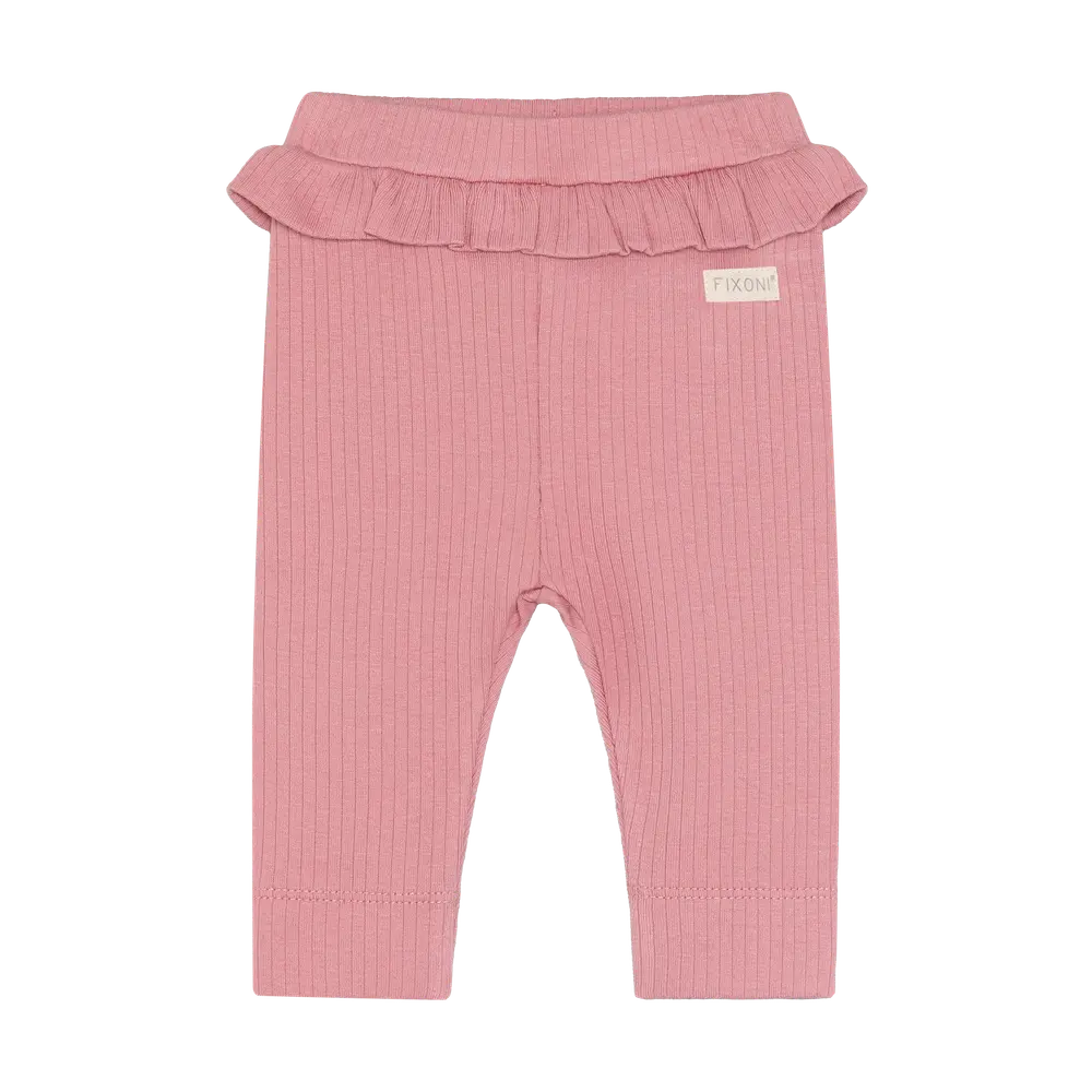 Leggings Rib - Dusty Rose - 62 | Barnkläder - Underdelar - Leggings | BabyMode