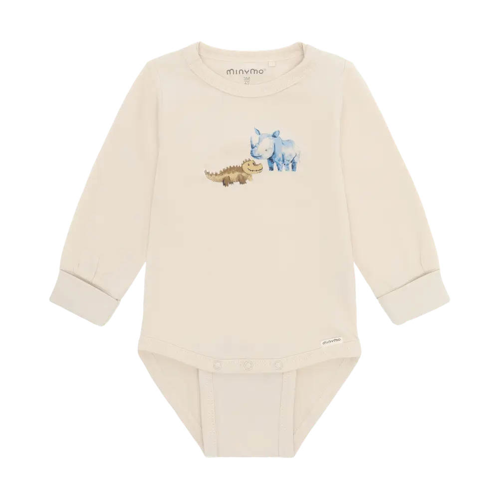 Långärmad Body - White Swan - 62 | Barnkläder - Bodys & overaller - Långärmad body | BabyMode