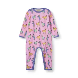 Langærmet heldragt med enhjørninger - 539 | Kläder - Bodys & overaller - Jumpsuit utan fot | BabyMode