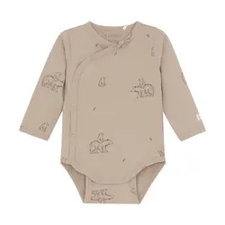 Långärmad Omlottbody - Mocha Meringue | Kläder - Bodys & overaller - Omlottbody | BabyMode
