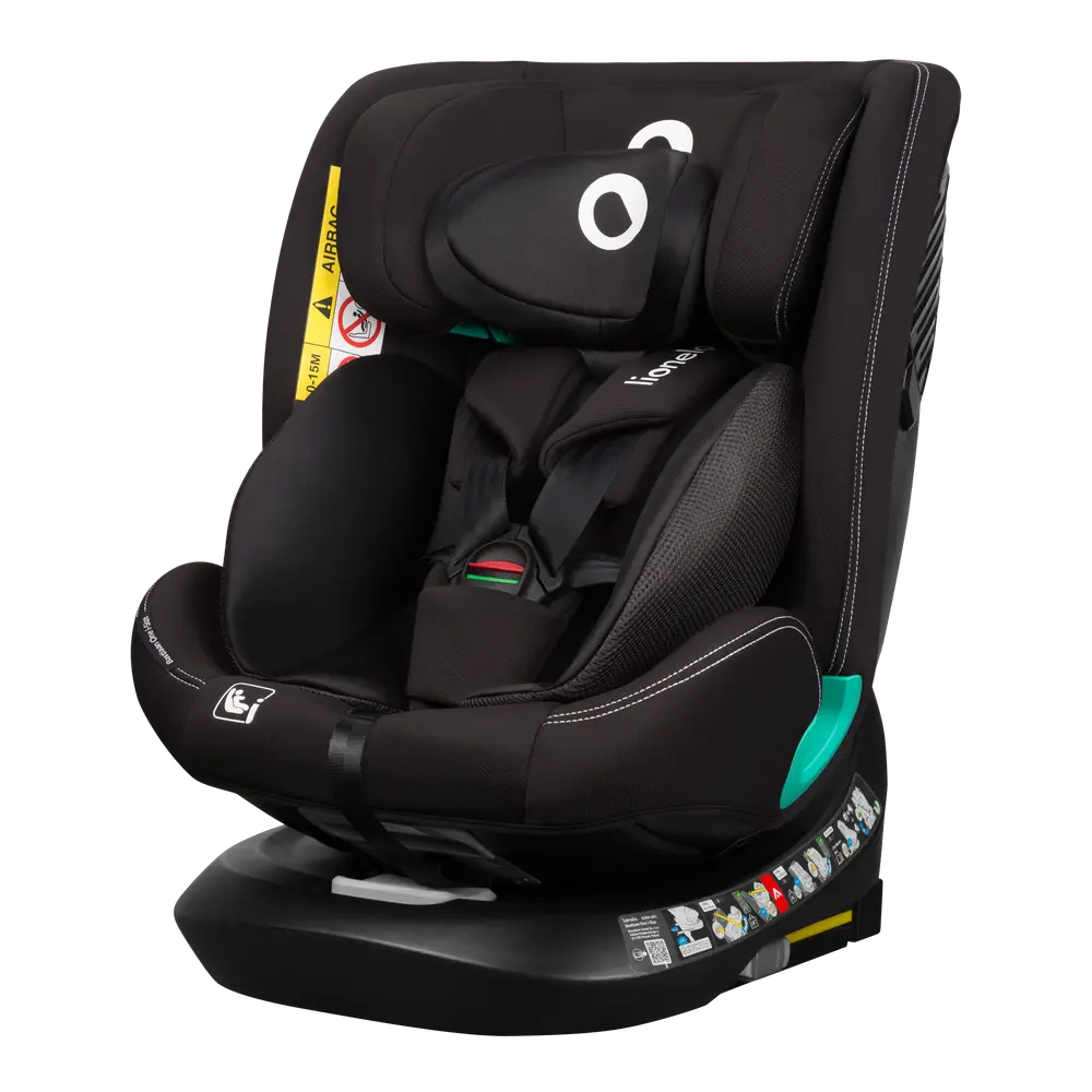 Lionelo Bastiaan One i-Size Bilbarnstol - Black Carbon | Bilbarnstolar - Bakåtvända bilbarnstolar 9-36 Kg - Bakåtvända bilbarnstolar upp till 23 kg | BabyMode