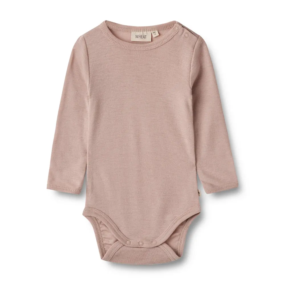 Lucca Body Ull - Dry Rose - 56 | Barnkläder - Ull - Ullbodys | BabyMode