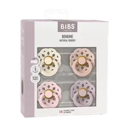 Napp Boheme 4-pack Latex 0-6 mån - Ivory/Blush/Blossom/Dusk | Baby & Barn - Sköta - Nappar | BabyMode
