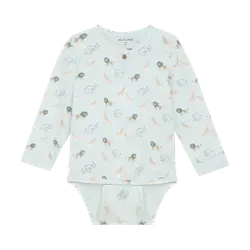 Langærmet Body m. Tryck - Sprout Green | Kläder - Bodys & overaller - Långärmad body | BabyMode