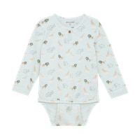 Långärmad Body m. Tryck - Sprout Green