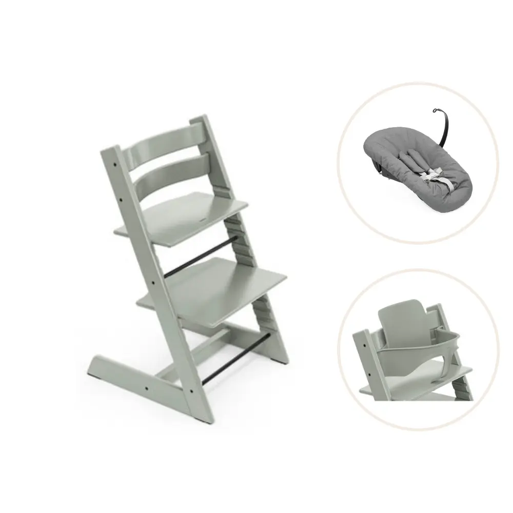 Stokke&reg; Tripp Trapp Stol Bok Inkl. Newborn Set & Babyset - Glacier Green