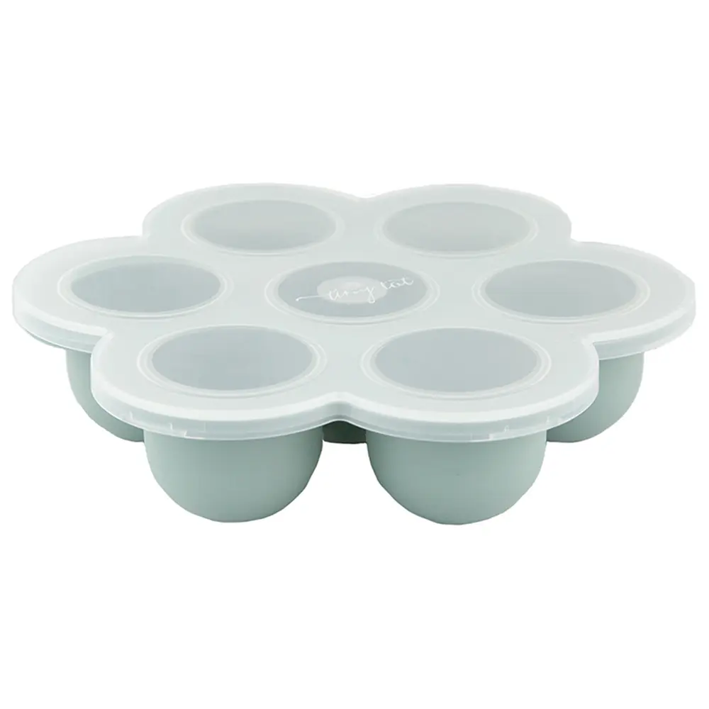 Portionsform Med Lock 7-fack - Smoke Green | Baby & Barn - Äta - Matlådor & vattenflaskor | BabyMode