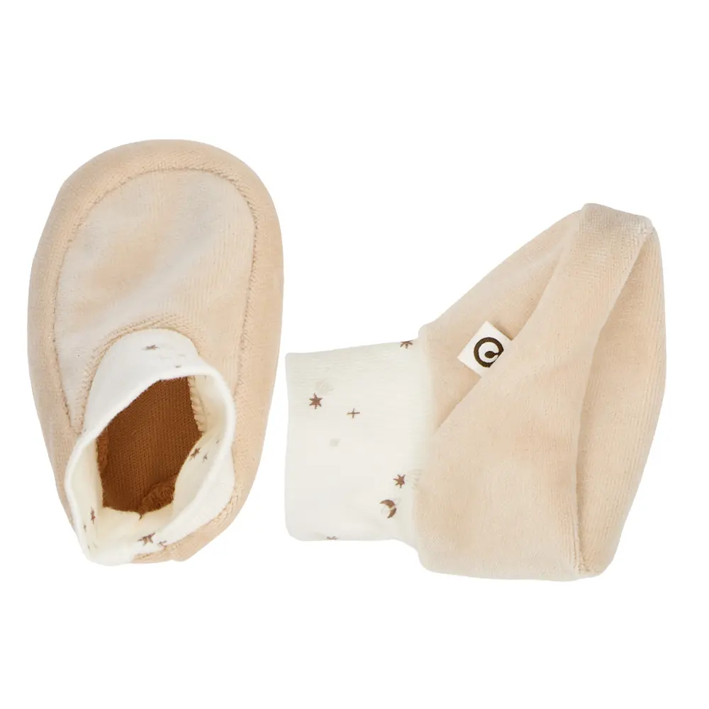 Velour Tofflor - Oat - 44/50 | Barnskor - Inneskor & tofflor - Tossor | BabyMode
