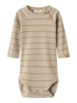Långärmad Body Kail Slim - Cashmere | Kläder - Bodys & overaller - Långärmad body | BabyMode