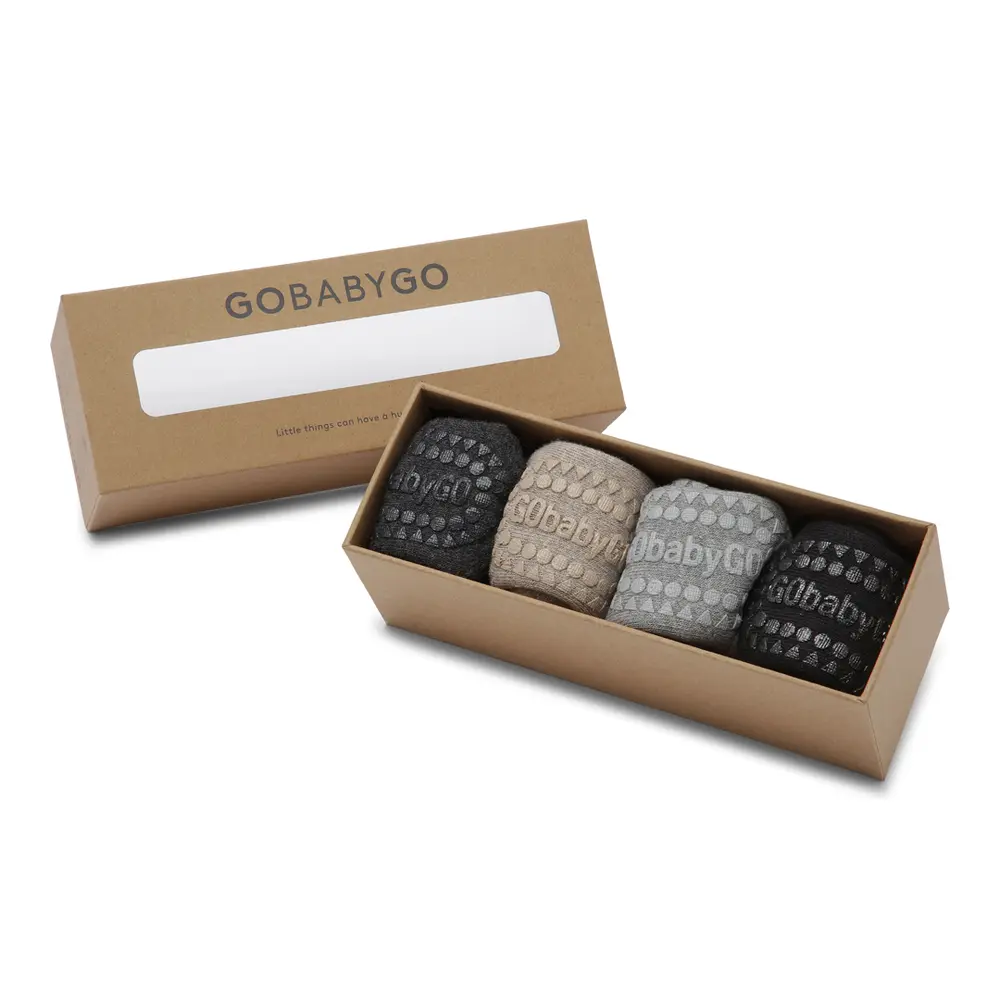 Combo box - Bomuld - GR/SA/GR/B - 20/22 | Barnkläder - Strumpor & strumpbyxor - Halkfria strumpor | BabyMode