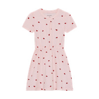 Klänning m. Tryck - Peach Blush