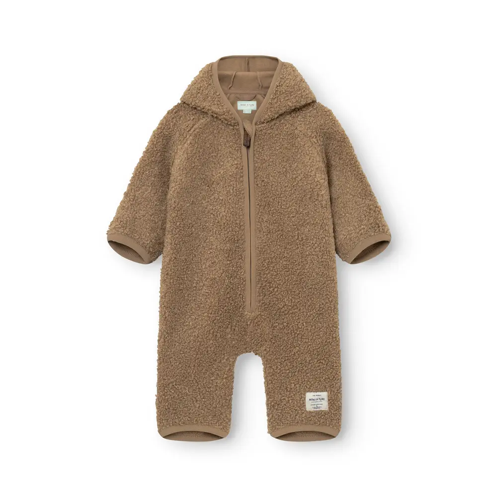 Mini A Ture Matadel Teddyfleece Jumpsuit - Otter Brown - 18 MDR./86